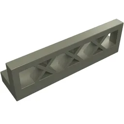 Fence Lattice 1 x 4 x 1 / Dark Gray