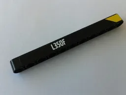 Technic, Liftarm Thick 1 x 11 with 'L350F' and Yellow End Pattern Model Left Side (Sticker) - Set 42030
