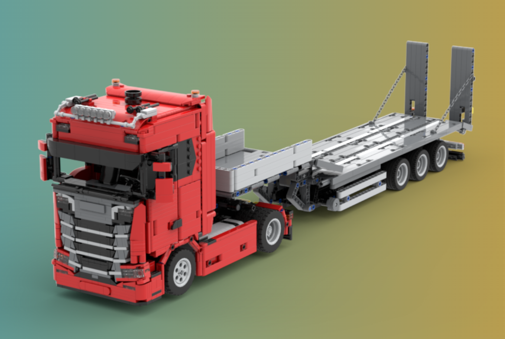 Lego SCANIA 770S and LOW LOADER ( 1:21 )