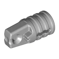 Hinge Cylinder 1 x 2 Locking with 1 Finger and Axle Hole On Ends / Light Bluish Gray