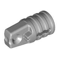 Lego Hinge Cylinder 1 x 2 Locking with 1 Finger and Axle Hole On Ends / Light Bluish Gray
