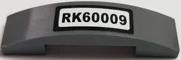 Slope, Curved 4 x 1 x 2/3 Double with 'RK60009' Pattern (Sticker) - Set 60009