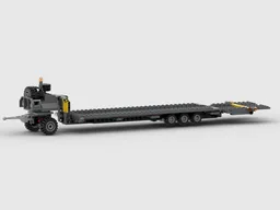 Grey trailer for heavy cargo