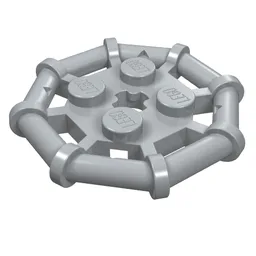 Plate Special 2 x 2 with Bar Frame Octagonal / Light Bluish Gray