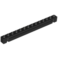 Lego Brick Special 1 x 14 Grooved / Black