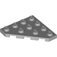 Lego Wedge Plate 4 x 4 Cut Corner / Light Bluish Gray