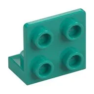 Bracket 1 x 2 - 2 x 2 Inverted / Dark Turquoise