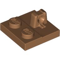 Lego Hinge Plate 2 x 2 Locking with 1 Finger on Top / Medium Nougat