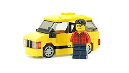 Yellow car for camper trailer