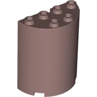 Cylinder Half 2 x 4 x 4 / Sand Red