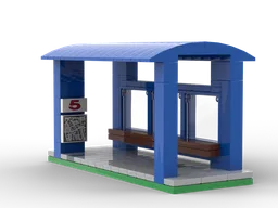 Minifig scale modular bus stop