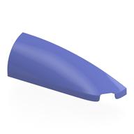 Lego Brick Round, Curved Double 1 x 4 with Stud Notch Right / Blue Violet