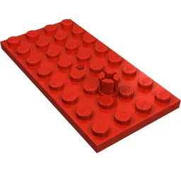 Plate Special 4 x 8 with Trailer Hitch Pin / Red