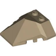 Brick Wedged, Sloped 4 x 4 Pyramid Center / Dark Tan