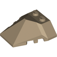 Lego Brick Wedged, Sloped 4 x 4 Pyramid Center / Dark Tan