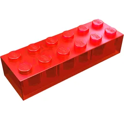 Brick 2 x 6 / Trans-Red