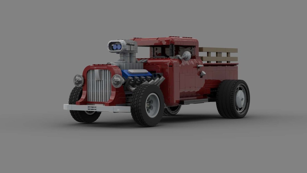 Lego CT001 Hotrod on Pickup 10290 base