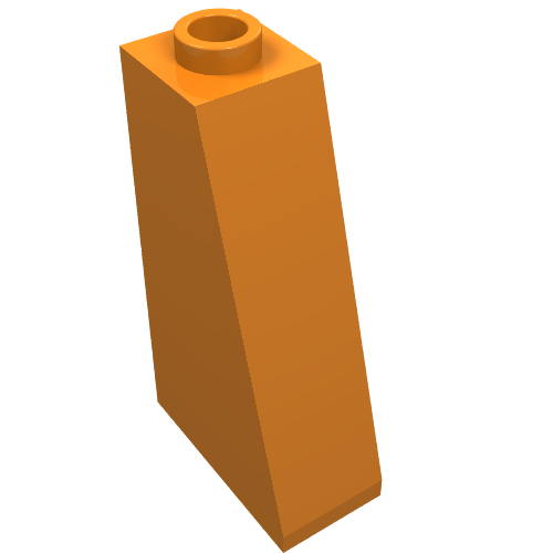 Lego Brick Sloped 75° 2 x 1 x 3 with Open Stud / Orange