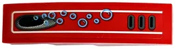 Slope, Curved 4 x 1 with Vent Hole and 11 Bubbles Pattern (Sticker) - Sets 8059 / 8079