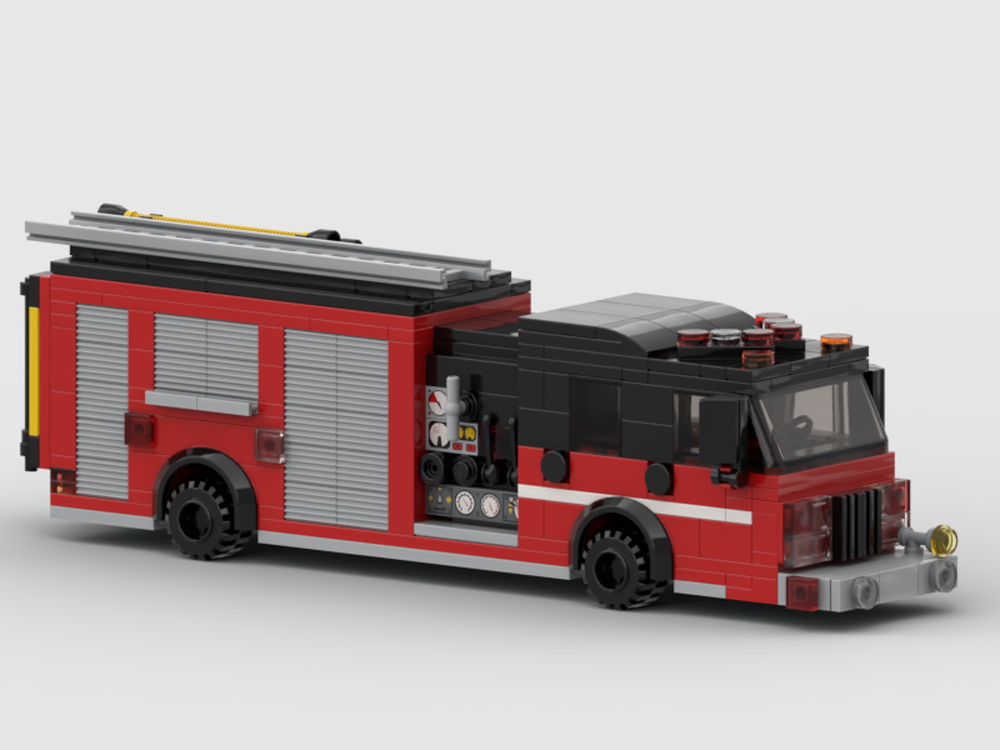 Lego City Fire Truck (Black Roof Variant)