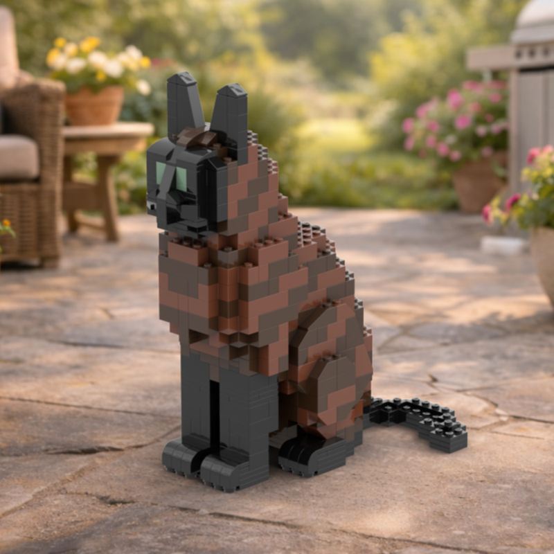 Lego Brown Tabby Domestic Cat