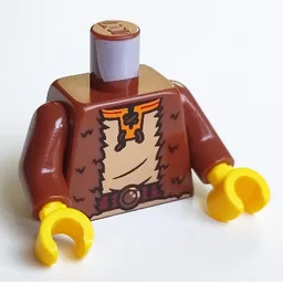 Torso, Fur, Dark Red Belt Print, Reddish Brown Arms, Yellow Hands / Reddish Brown