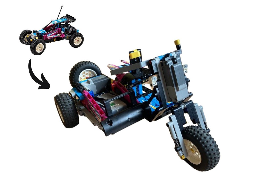 Lego Sidecar Motorcycle From Lego Technic 42124 Off-Road Buggy | Alternative Build | Model C