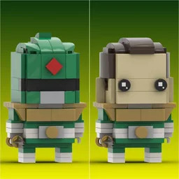 Green Ranger (Mighty Morphin Power Rangers) Custom Brickheadz Bundle