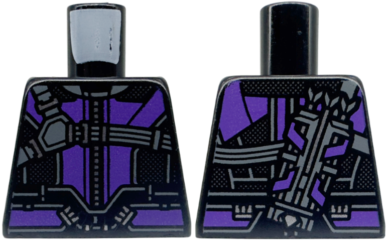 Lego Torso Suit with Purple Highlights and Straps / Quiver on Back Pattern (Hawkeye)