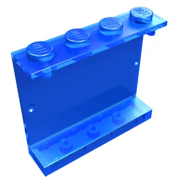 Panel 1 x 4 x 3 [Solid Studs] / Trans-Dark Blue