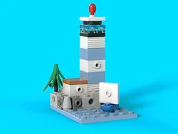 Lighthouse and sailboat