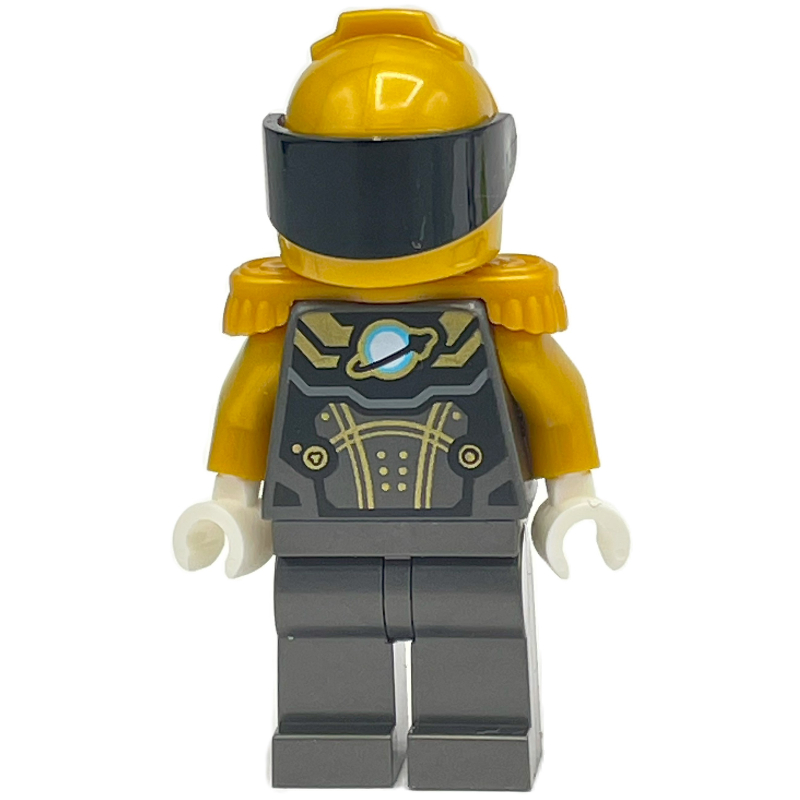 Lego Astronaut, Pearl Titanium Spacesuit, Pearl Gold Epaulette and Helmet