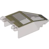 Windscreen 7 x 4 x 1 2/3 with Hinges with Tan Sandspeeder Frame Print / Trans-Brown
