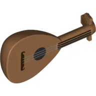 Musical Instrument Lute with White Strings Print / Medium Nougat