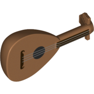 Lego Musical Instrument Lute with White Strings print / Medium Nougat