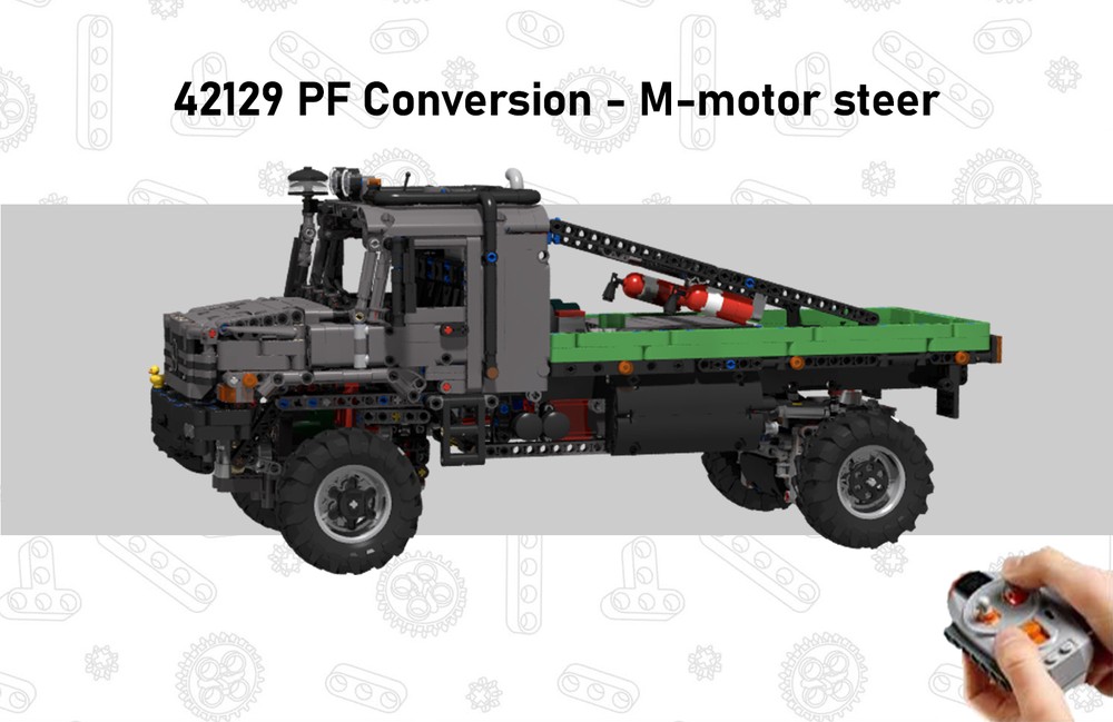 Lego 42129 PF Conversion (M-motor steer)