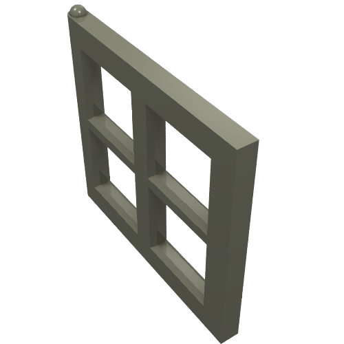 Lego Window 2 x 4 x 3 Pane / Dark Gray