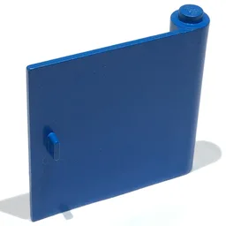Door 1 x 5 x 4 Right with Thin Handle / Blue