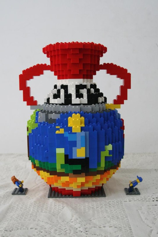 Lego Decorated Vase