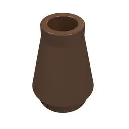Cone 1 x 1 [No Top Groove] / Brown