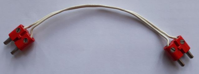 Lego Electric, Wire 12V / 4.5V with 2 Leads, 14 Studs Long with 2 Red Electric, Connector, 2-Way Male Rounded Narrow Type 2 with Hollow Pins (x466c14 / bb0236ac01)