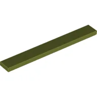 Tile 1 x 8 with Groove / Olive Green