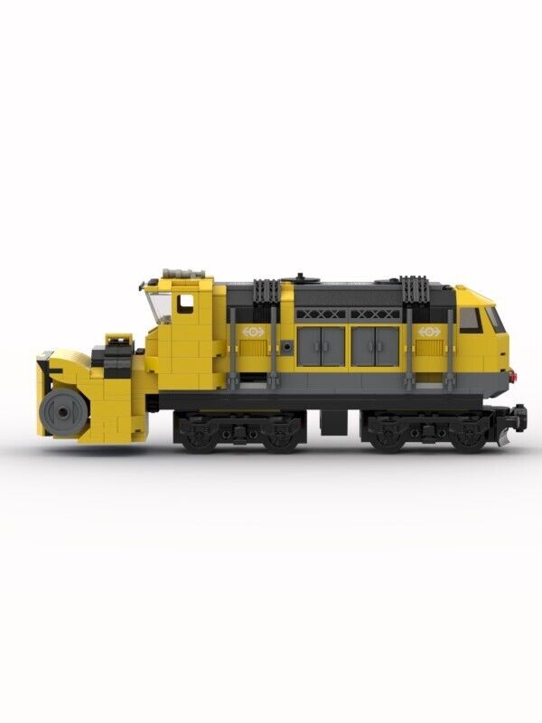Lego snow plow train