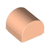 Brick Curved 1 x 1 x 2/3 Double Curved Top, No Studs / Light Nougat