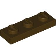 Lego Plate 1 x 3 / Dark Brown