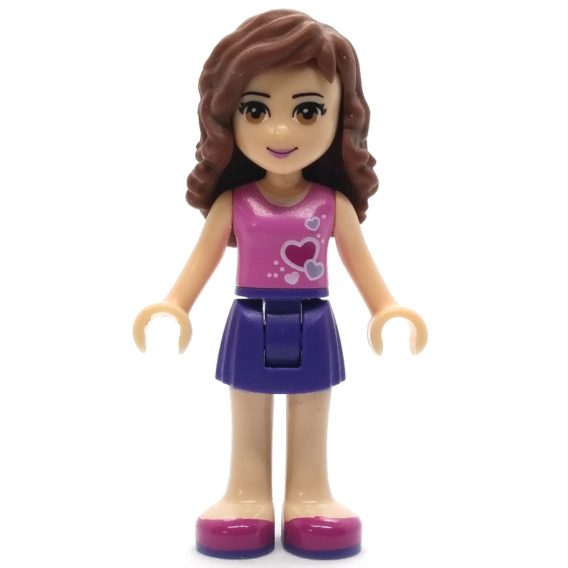 Lego Olivia - Dark Pink Top, Dark Purple Skirt