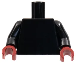 Torso Plain / Black Arms / Dark Red Hands