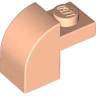 Lego Brick Curved 1 x 2 x 1 1/3 with Curved Top / Light Nougat