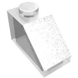 Brick Sloped 45° 2 x 1 without Bottom Pin / Trans-Clear