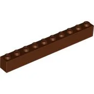 Brick 1 x 10 / Reddish Brown